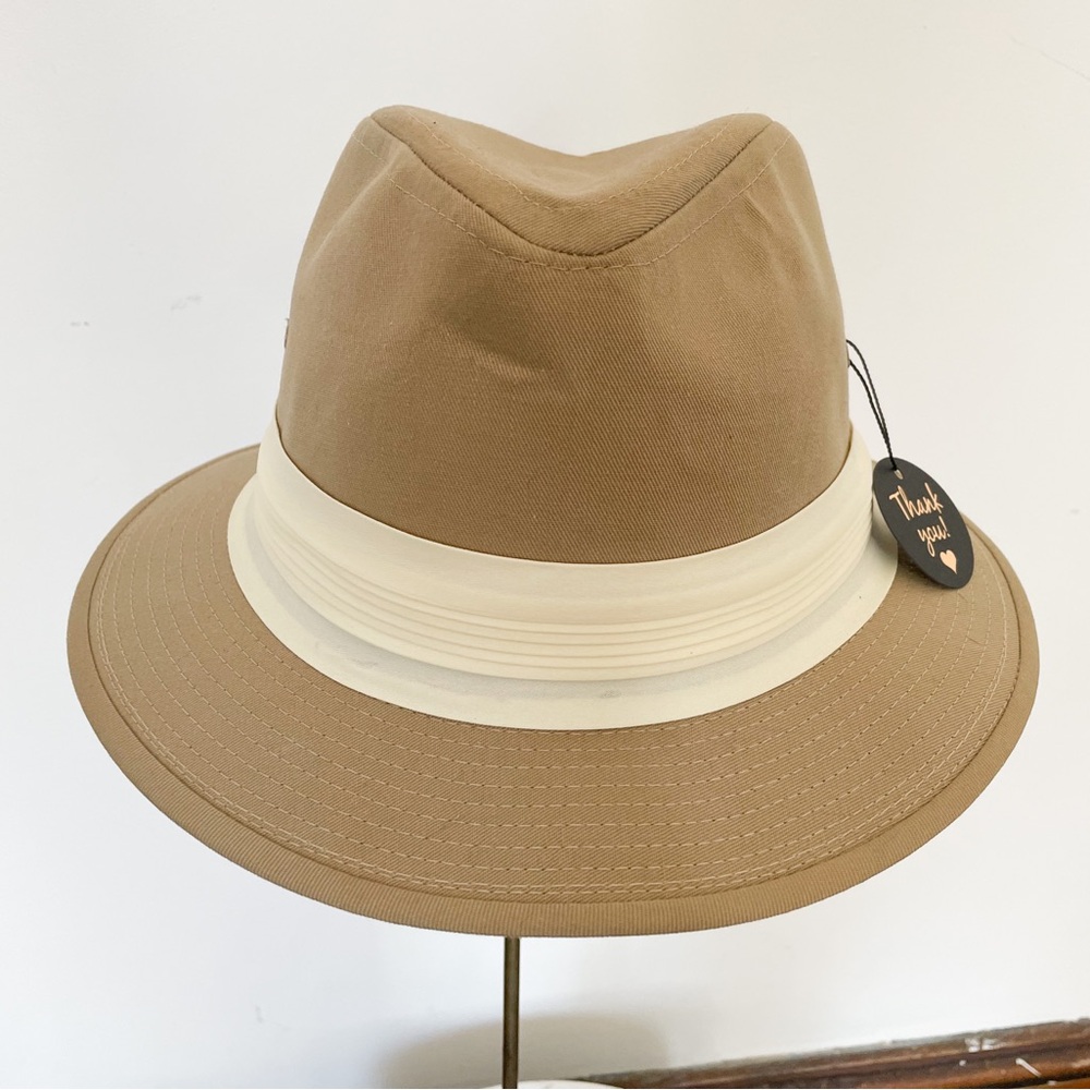 Vintage khaki fedora hat USA Blair summer Men’s XL - Picture 3 of 16